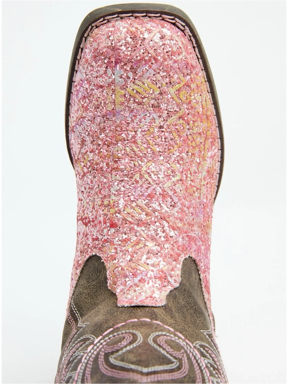 ROPER LITTLE GIRLS' GLITTER SOUTHWEST WESTERN BOOTS - SQUARE TOE - Size 10